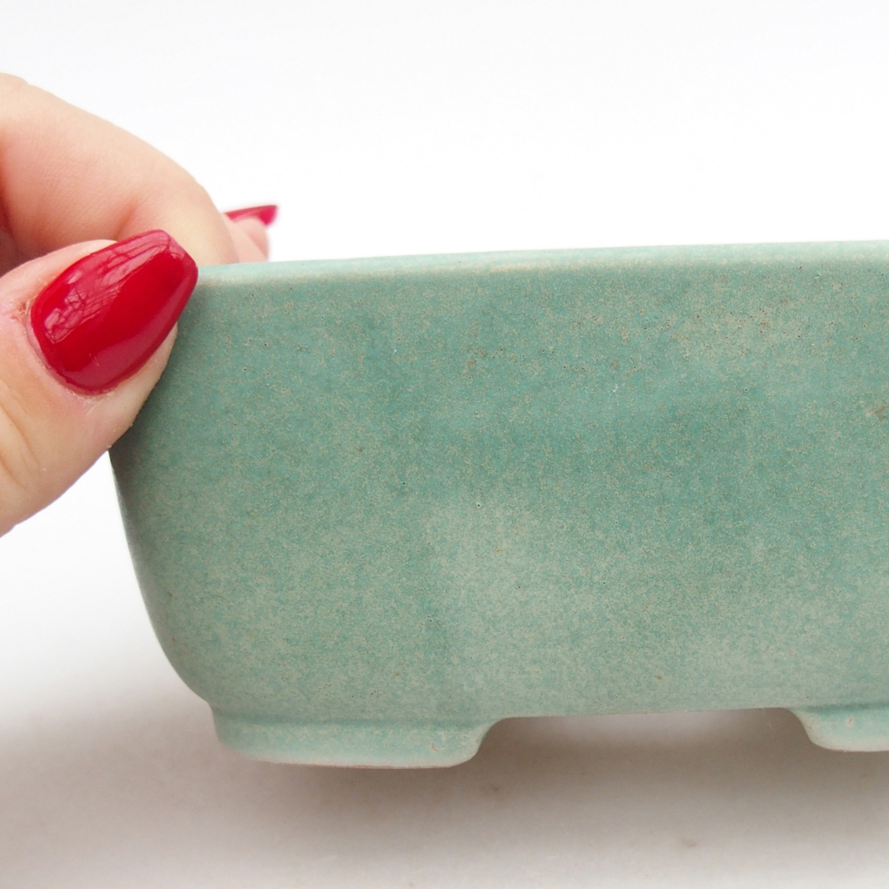 Keramická miska na bonsaje 12,5 x 10 x 5 cm, zelená