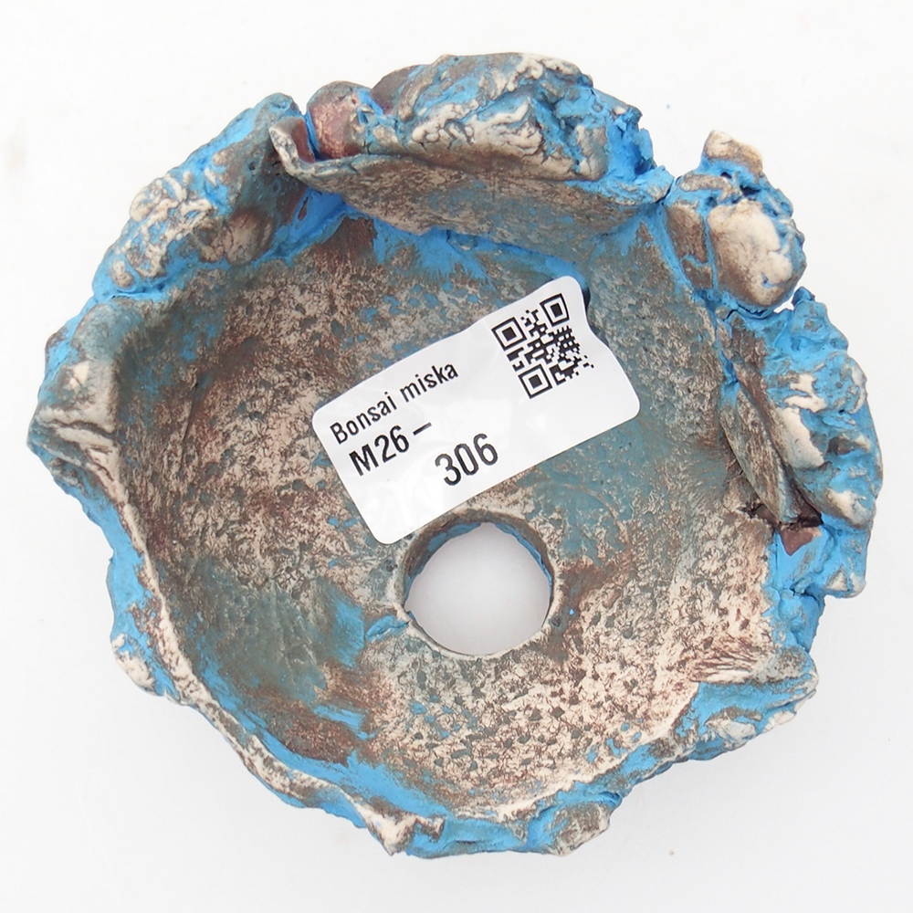 Keramická mušľa 9 x 9 x 6 cm , farba modrá