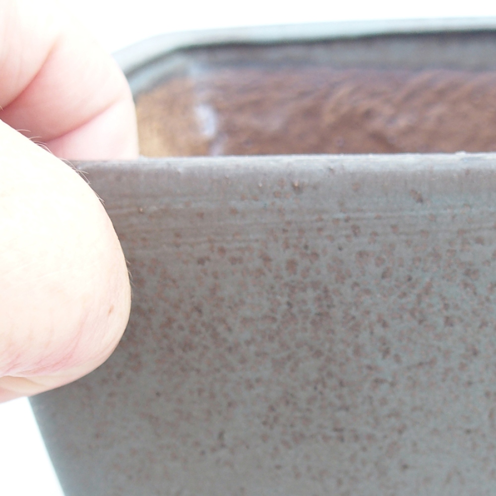 Keramická bonsai miska 15 x 15 x 9,5 cm, farba modra