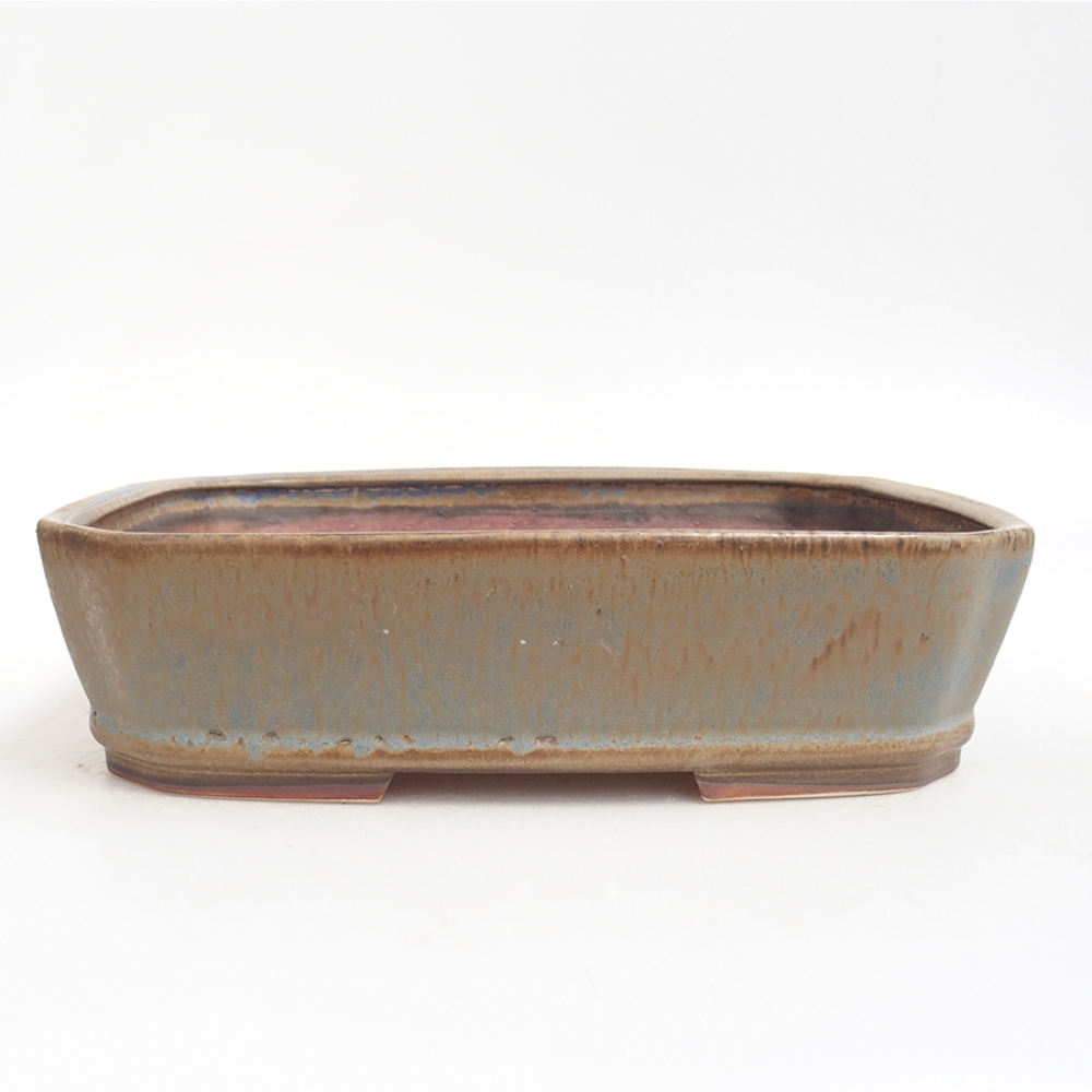 Keramická bonsai miska  24,5 x 21 x 6  cm, farba modra