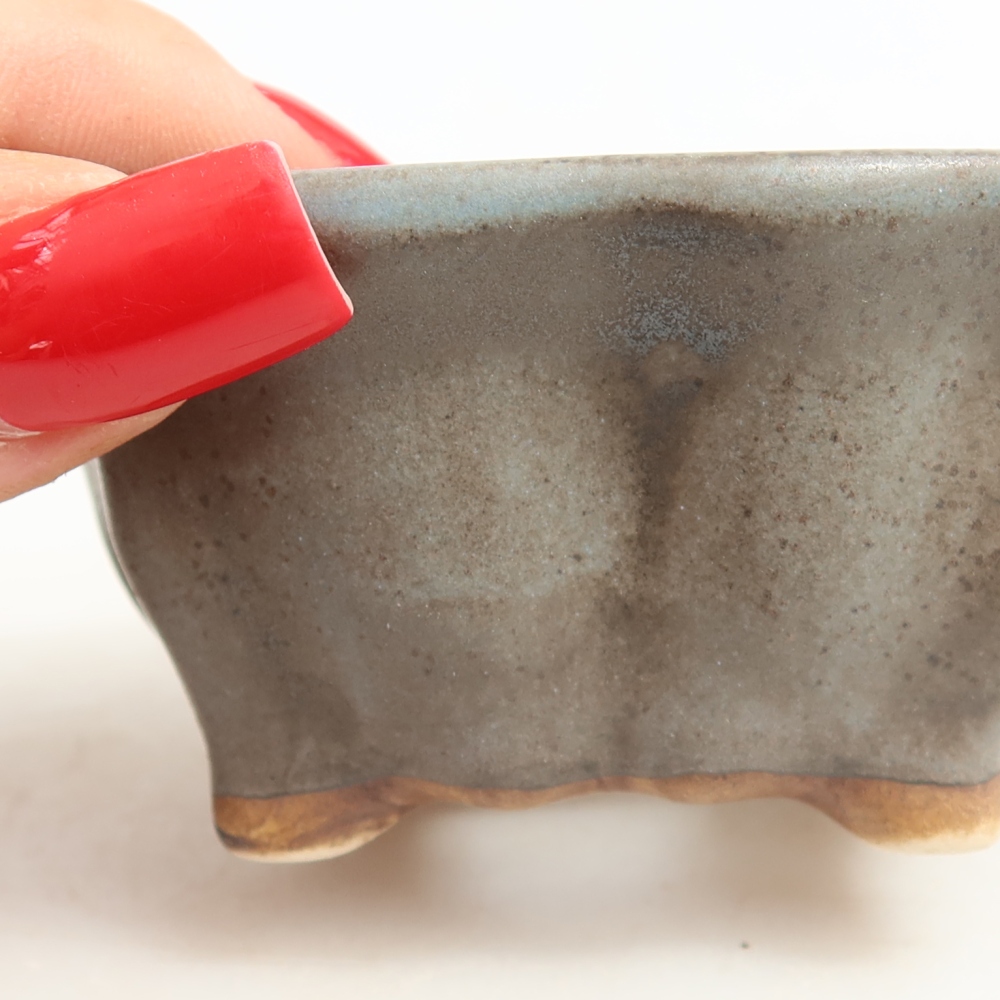 Keramická miska na bonsai 7 × 7 × 3,5 cm, farba modrá
