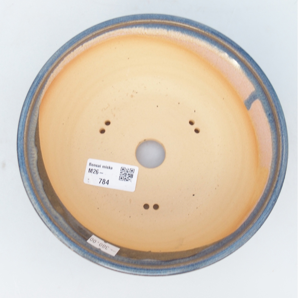 Keramická miska na bonsaje 18 x 18 x 6 cm, farba modrá