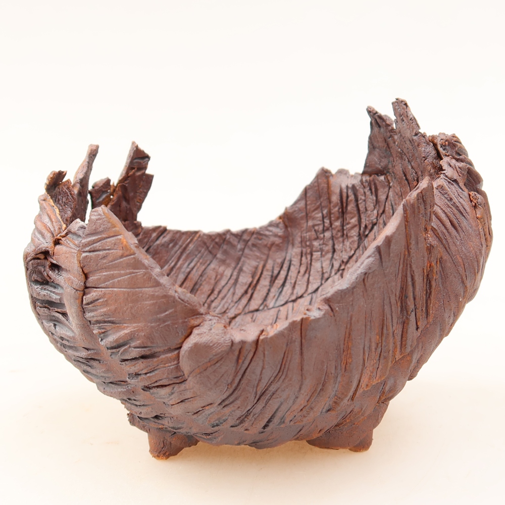 Keramická škrupina  10,5 x 9,5 x 8,5 cm, farba hnedá