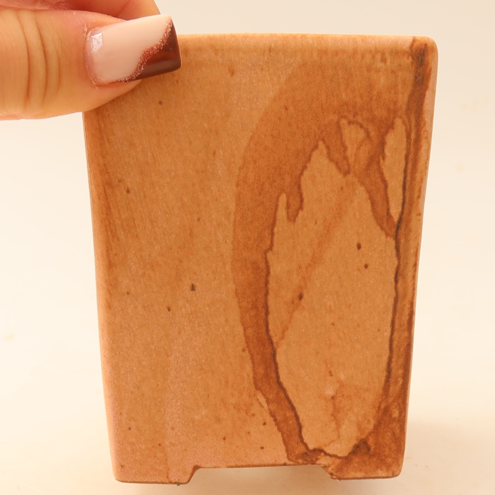 Keramická miska na bonsaje 7,5 x 7,5 x 10 cm, farba ružová