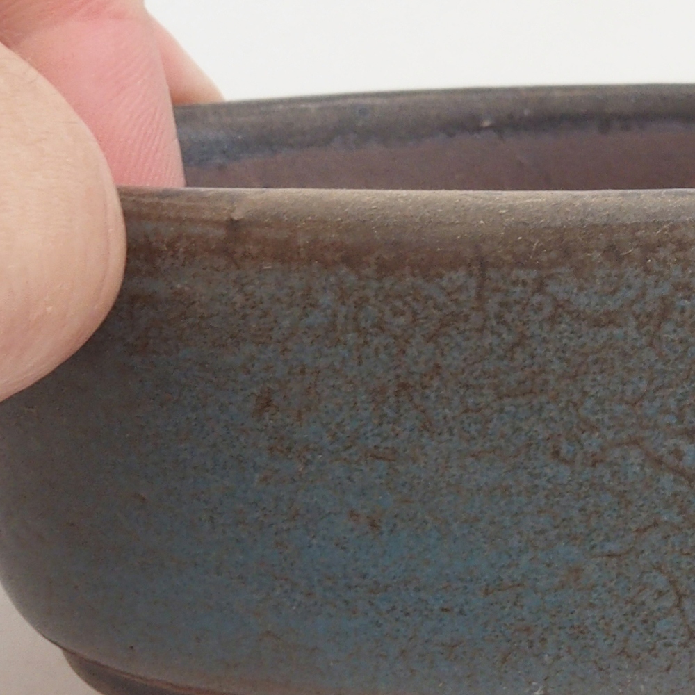 Keramická bonsai miska 9,5 x 8 x 3 cm, farba modra