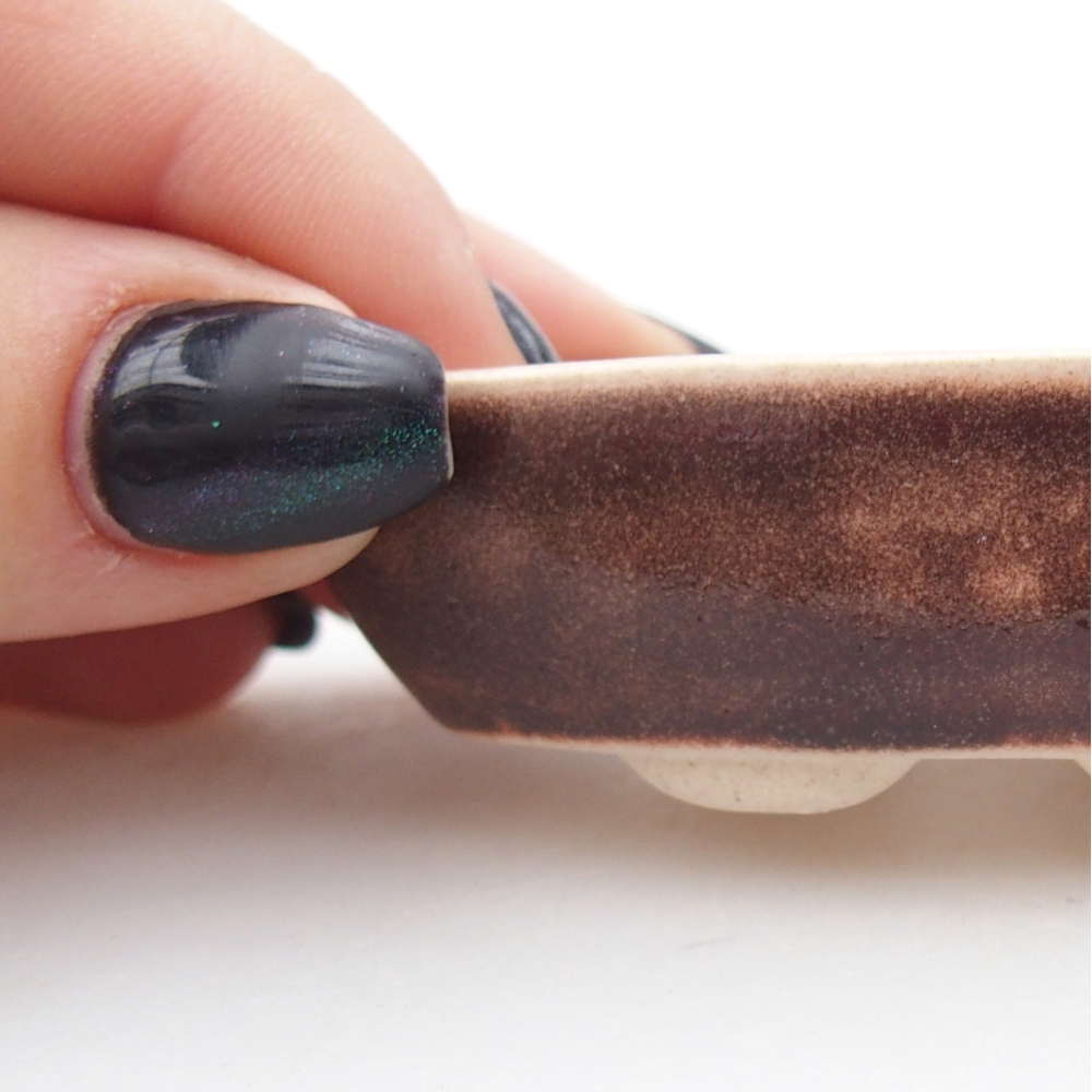 Mini bonsajová miska 7 x 3,5 x 2 cm, hnedá