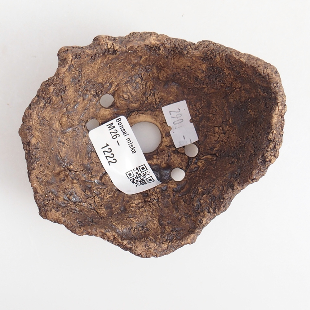 Keramická mušľa 9 x 8 x 7 cm , farba hnedá