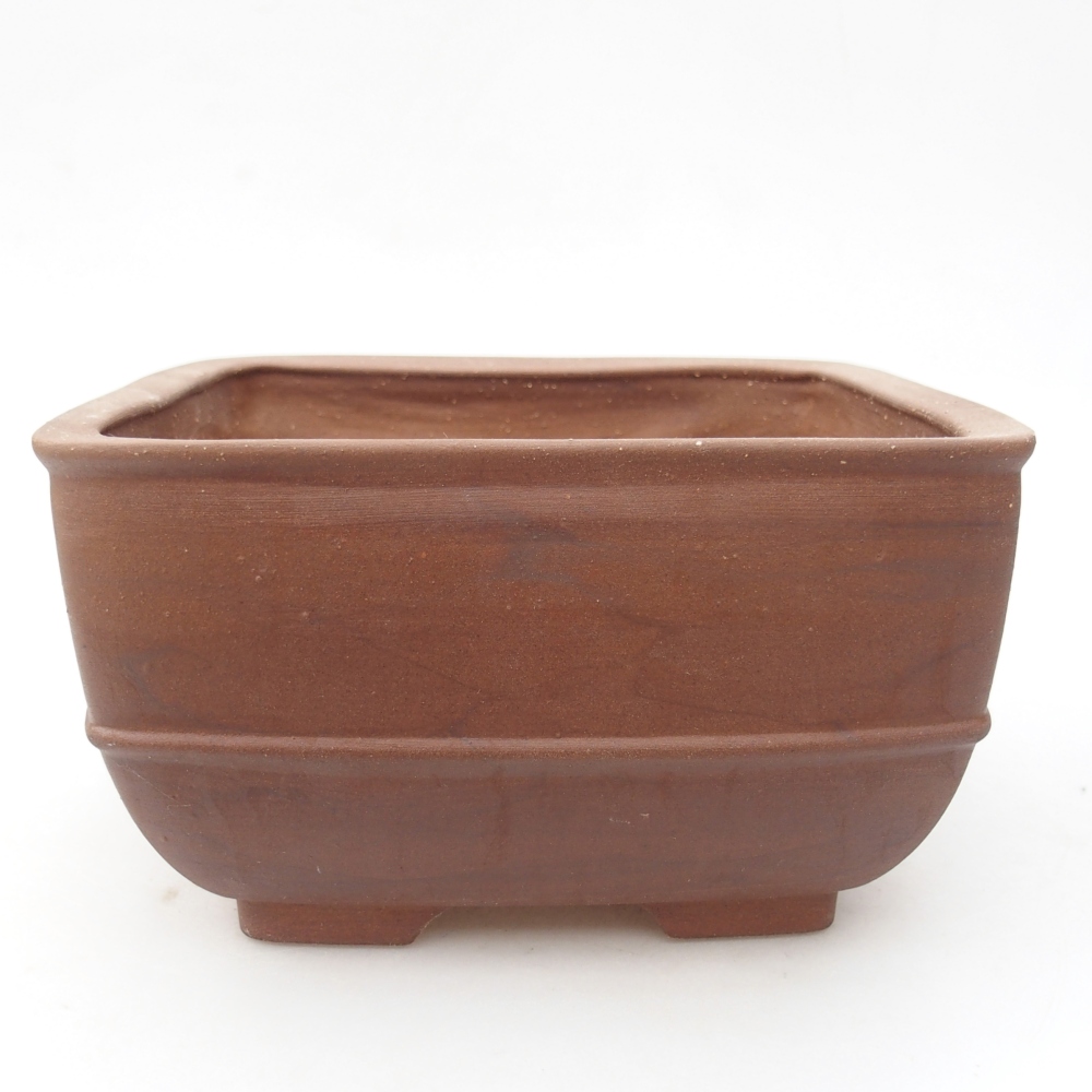 Keramická miska na bonsaje 16 x 16 x 9,5 cm, hnedá