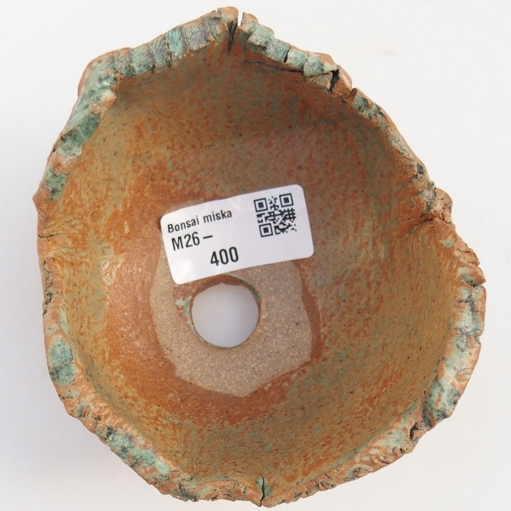 Keramická mušľa 10 x 9,5 x 7,5 cm , farba hnedo-zelená