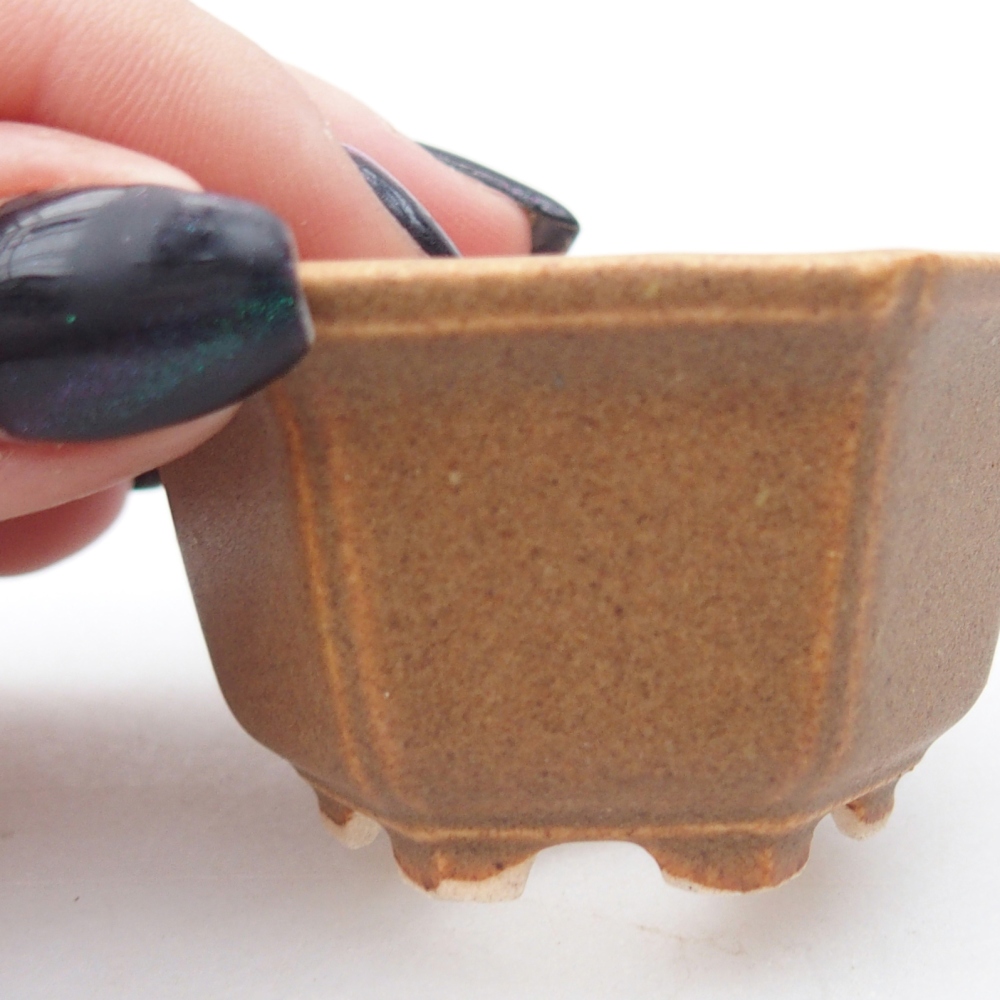 Mini bonsajová miska 5,5 x 5 x 3 cm, hnedá