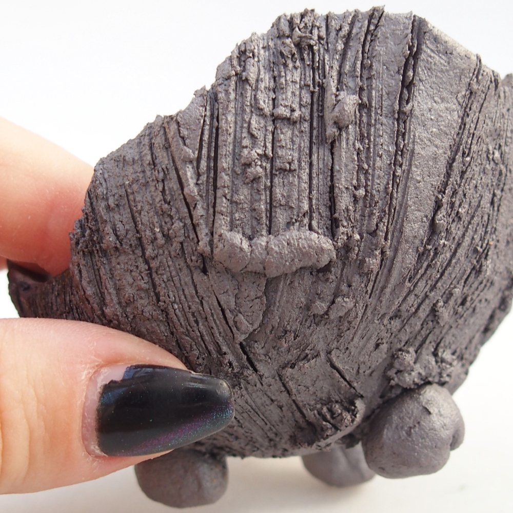 Keramická mušľa 8,5 x 8 x 5,5 cm , kovová farba