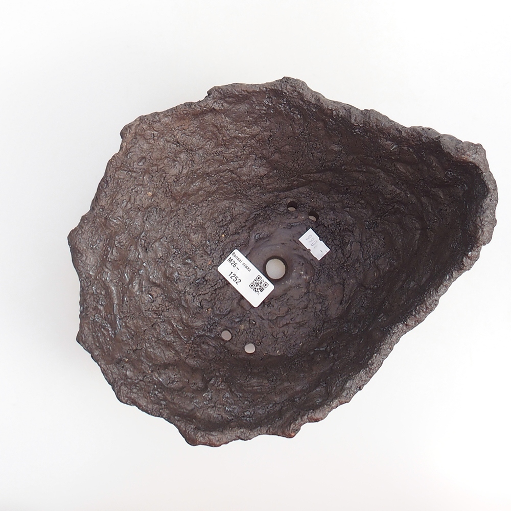 Keramická mušľa 19 x 15 x 14 cm , farba hnedá