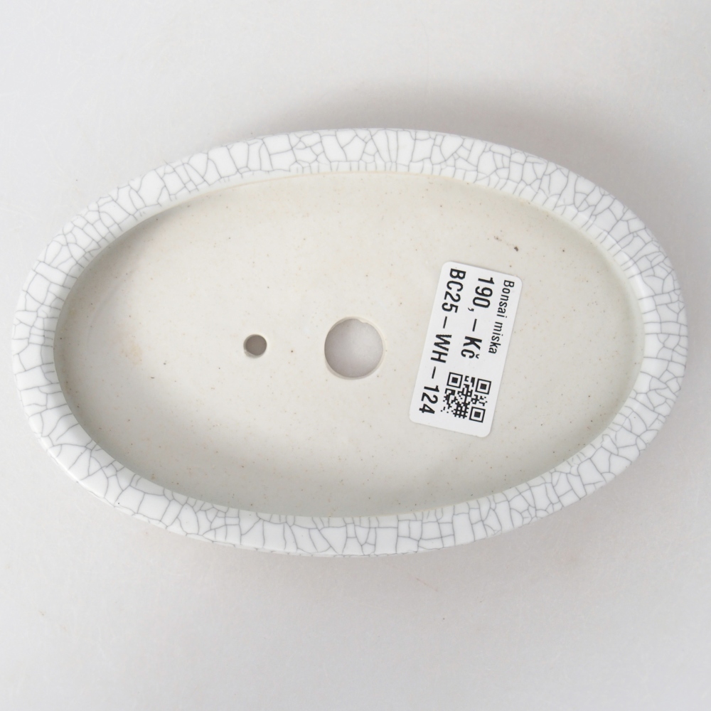 Keramická miska na bonsaje 15,5 x 10 x 2 cm, farba raku