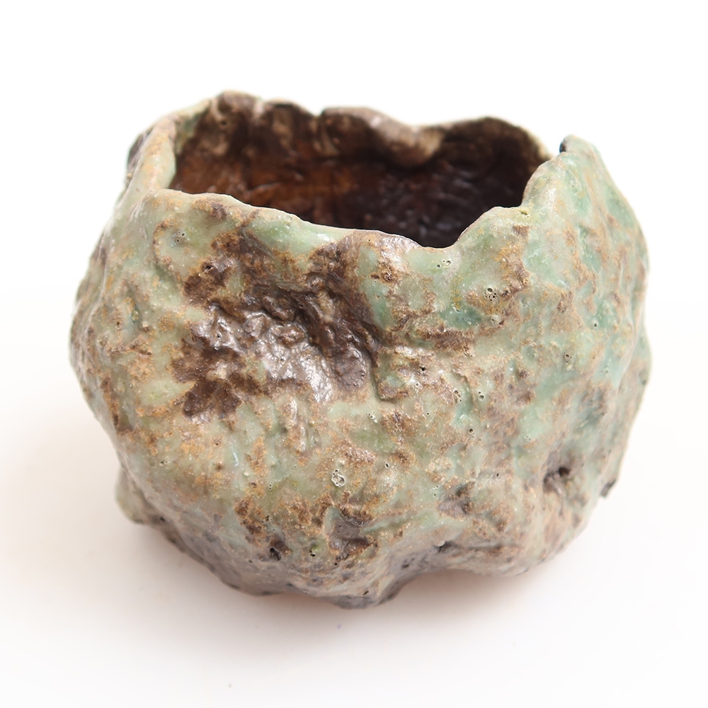 Keramická škrupina  6 x 5,5 x 6 cm, farba zelená