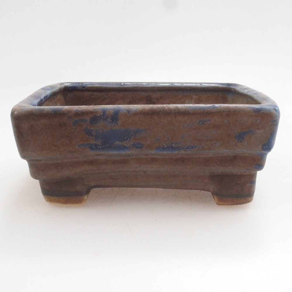 Keramická bonsai miska 9 x 7,5 x 3,5 cm, farba modra