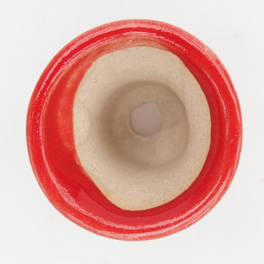 Mini bonsajová miska 3 x 3 x 3,5 cm, farba červená