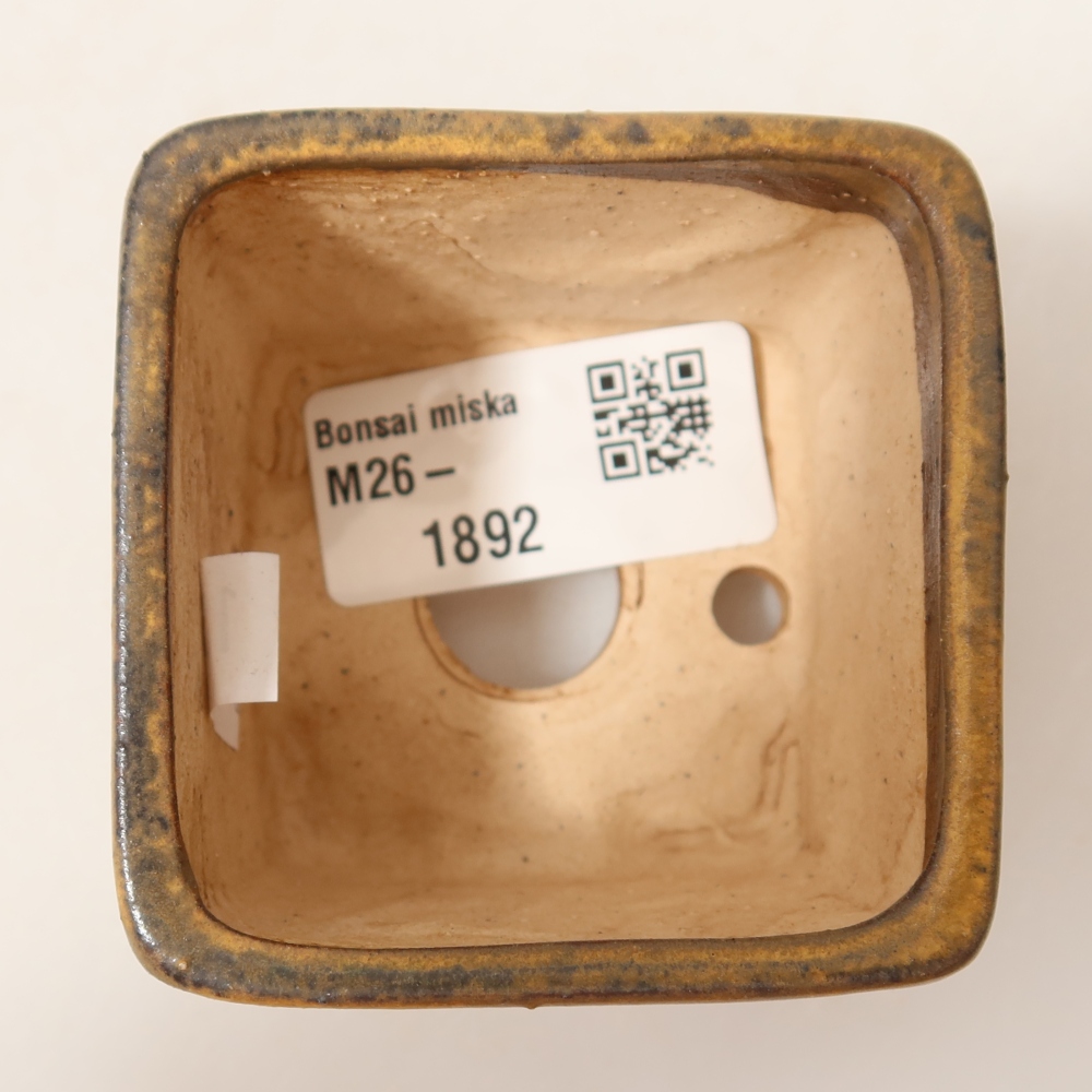 Keramická miska na bonsaje 6 x 6 x 5 cm, farba modrá