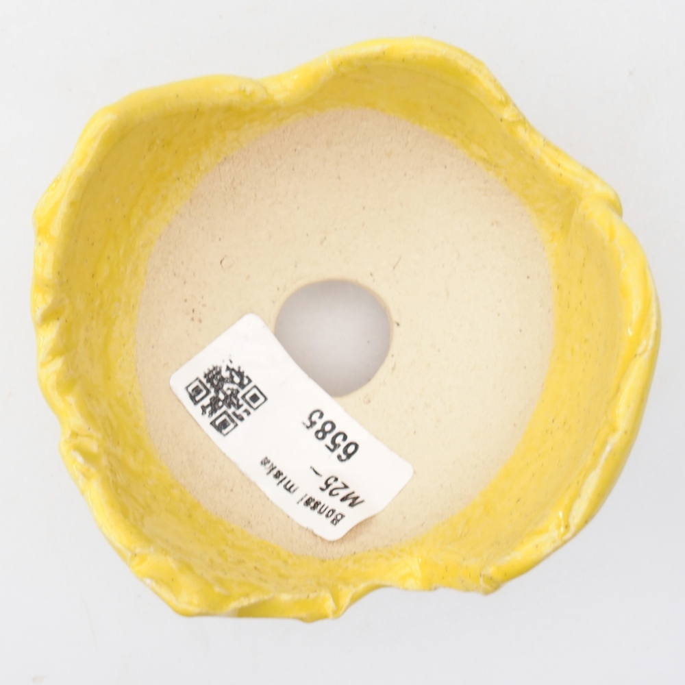 Keramická mušľa 8,5 x 8,5 x 6 cm , žltá