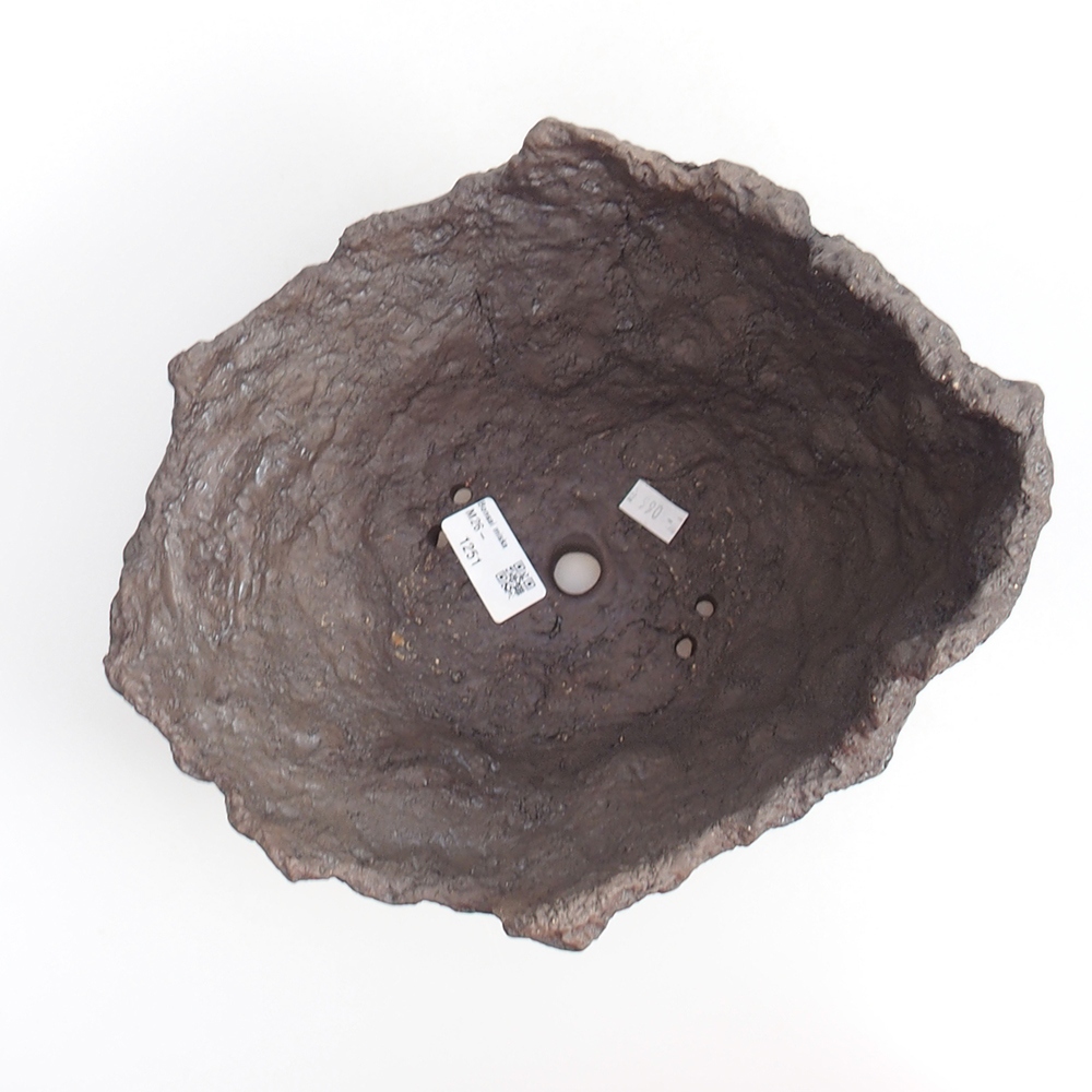 Keramická mušľa 19 x 15 x 14 cm , farba hnedá