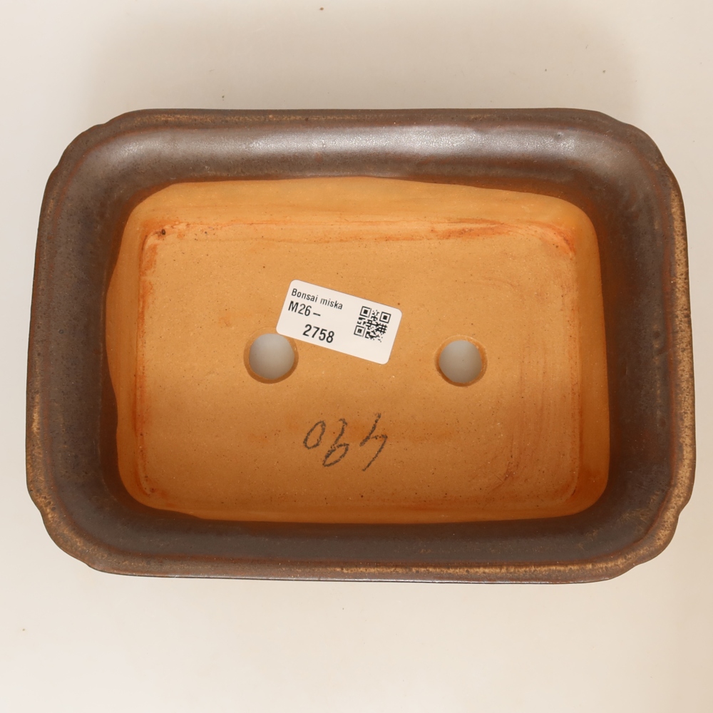 Keramická miska  20 x 15,5 x 5,5 cm, farba hnedá