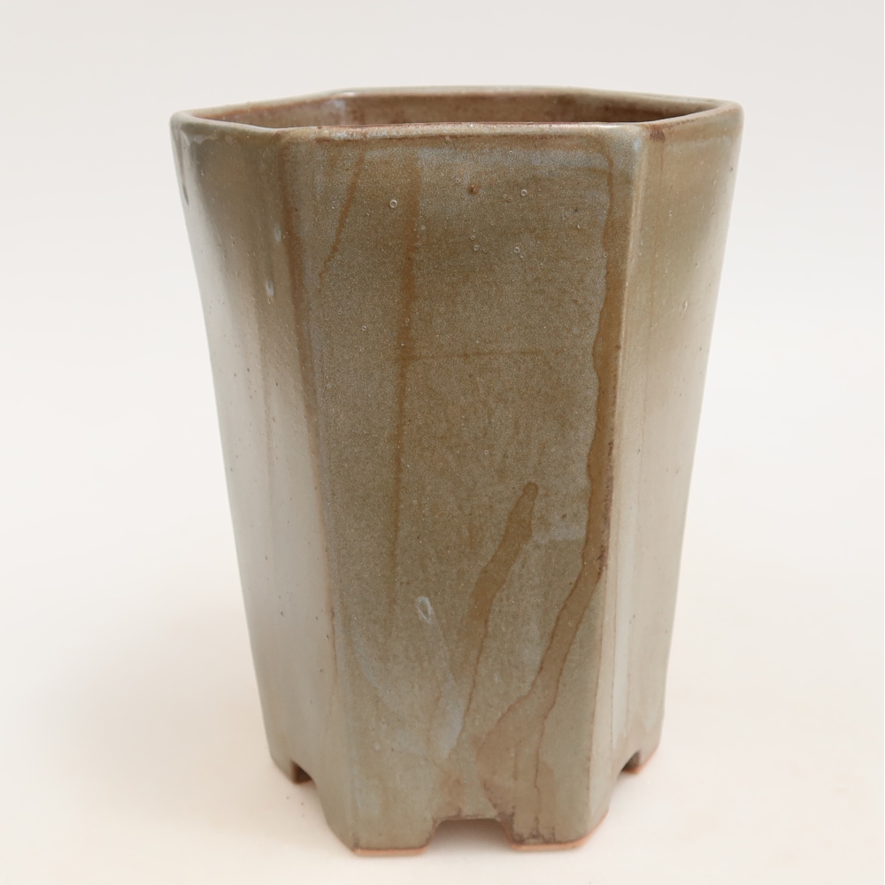 Keramická miska na bonsaje 13 x 12 x 17 cm, farba hnedomodrá