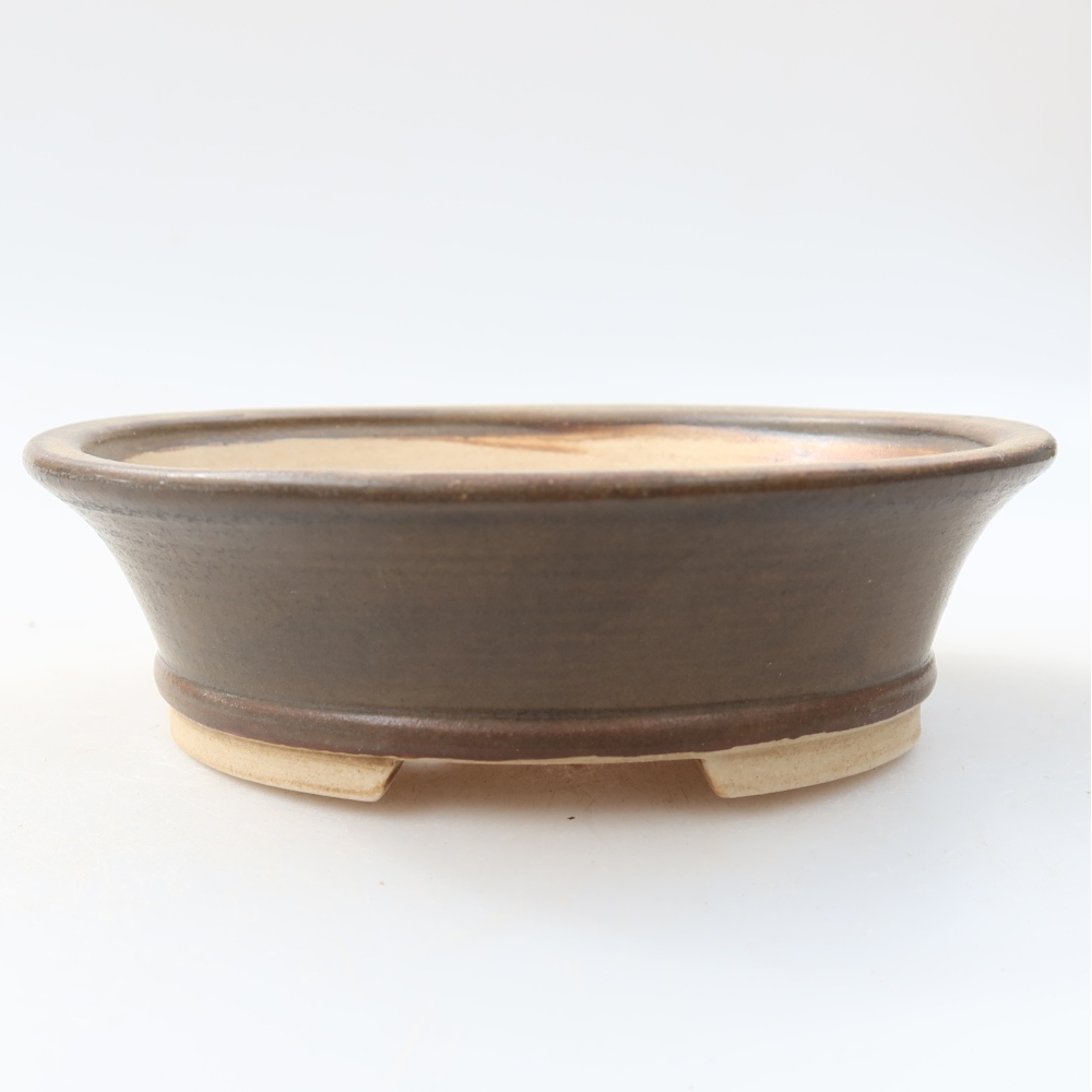 Keramická miska na bonsai 13 x 11,5 x 4 cm, farba hnedá