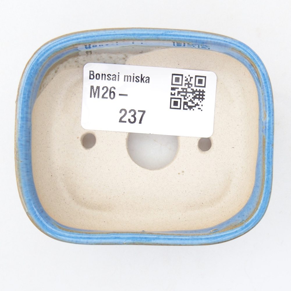 Mini bonsajová miska 7 x 6 x 2,5 cm, farba modrá