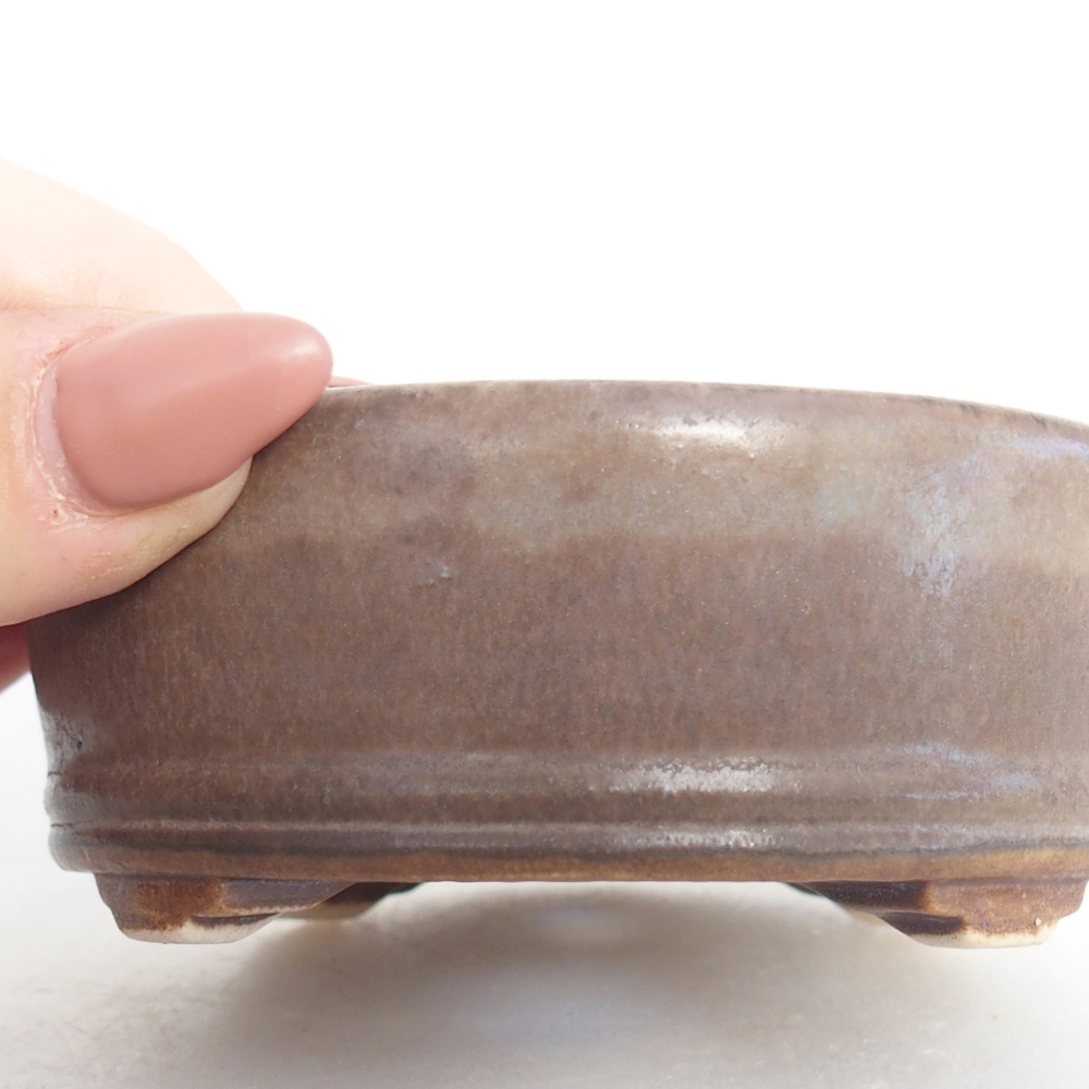 Keramická miska na bonsaje 9 x 9 x 3,5 cm, farba modrá