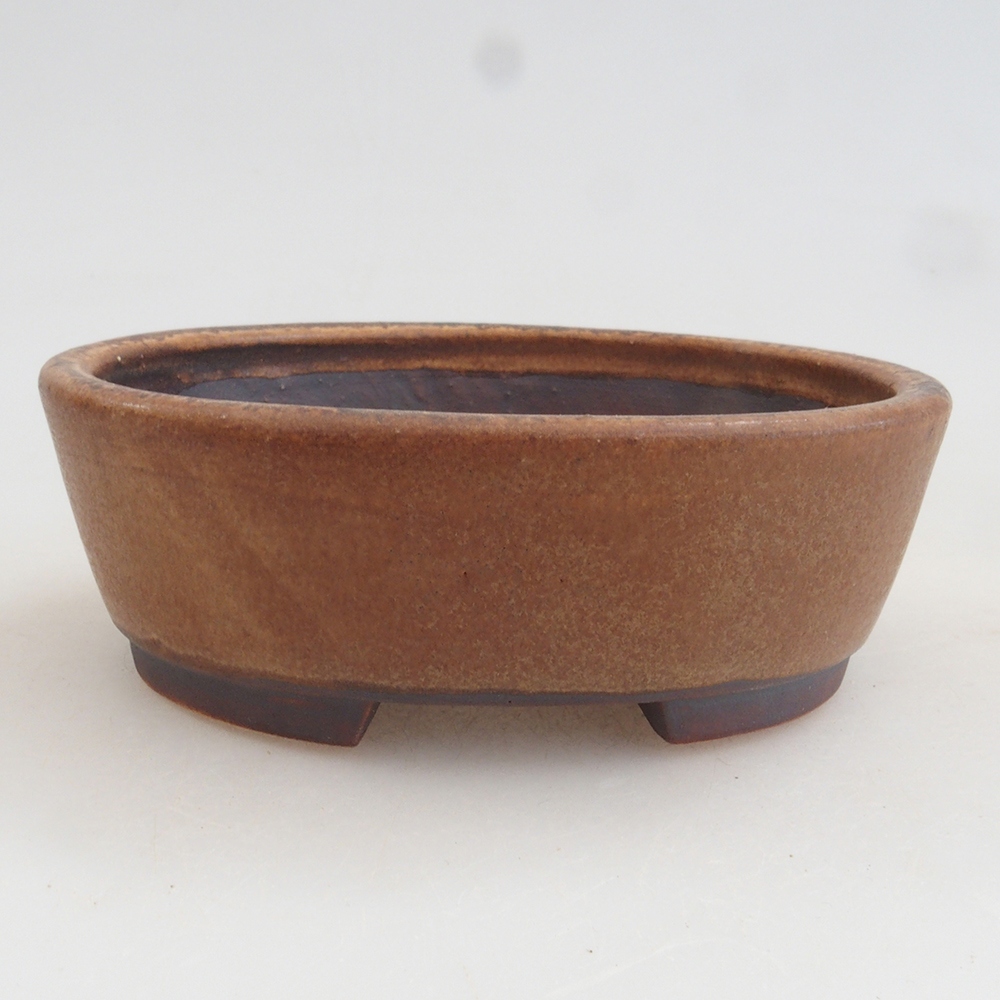 Keramická bonsai miska 9,5 x 8 x 3 cm, farba hnedá