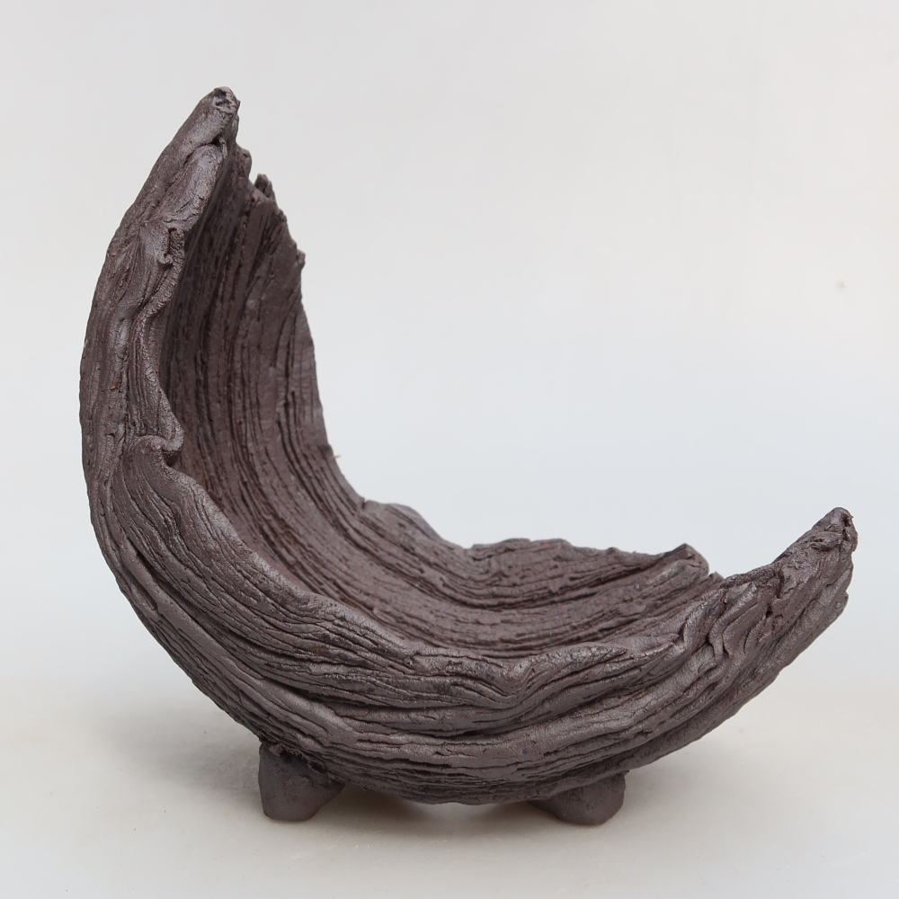 Keramická škrupina  13,5 x 11 x 13,5 cm, farba hnedá
