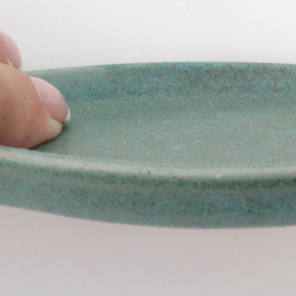 Keramická podmiska H05 -11 x 8,5 x 1 cm - zelená