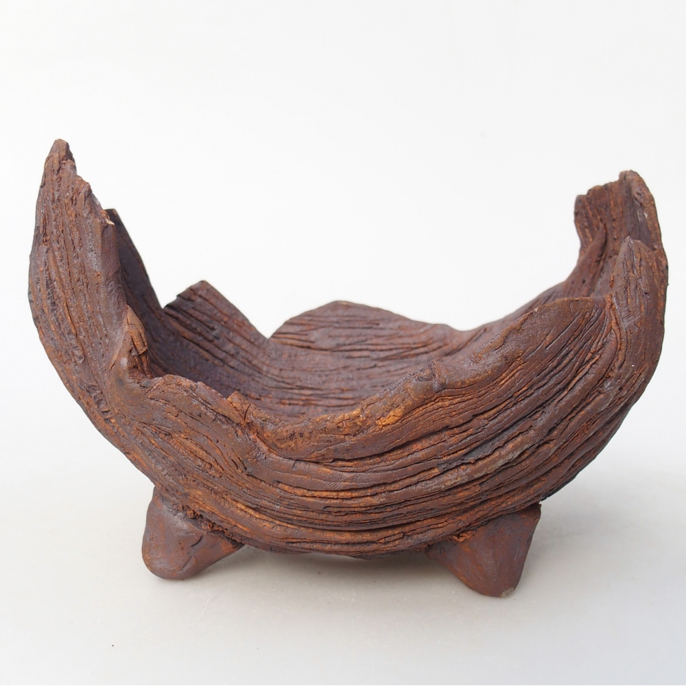 Keramická mušľa 14 x 12 x 9,5 cm , farba hnedá