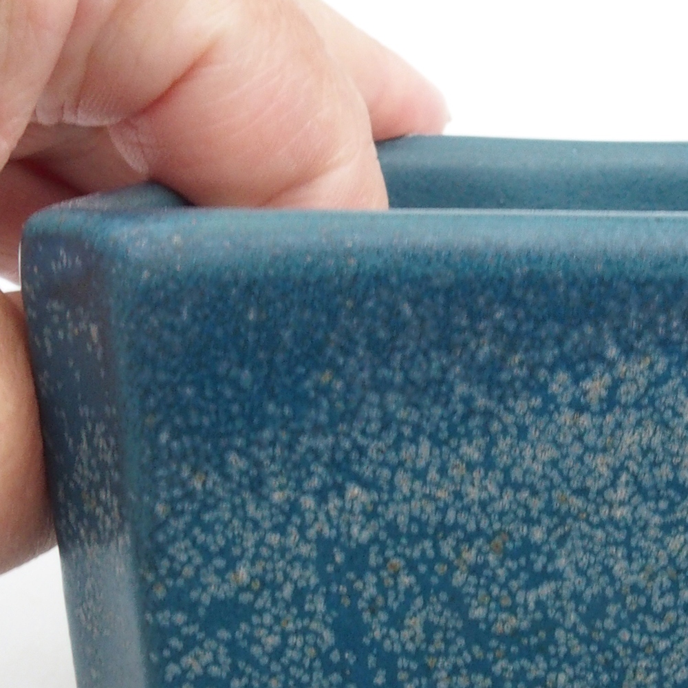 Keramická bonsai miska 9,5 x 9,5 x 7 cm, farba modra