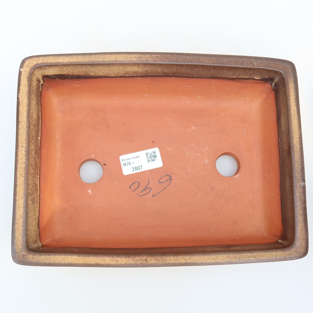 Keramická miska  25,5 x 19 x 6,5 cm, farba hnedá