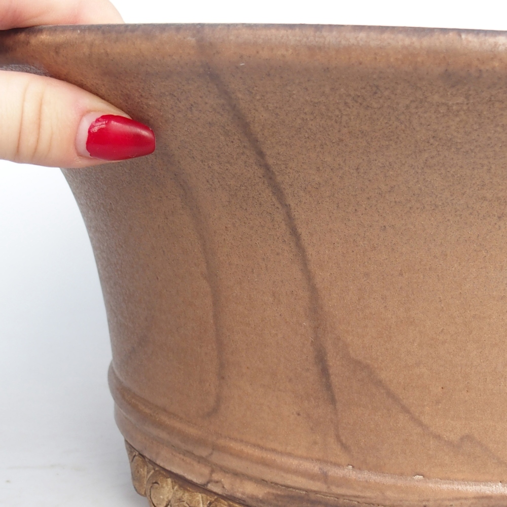 Keramická miska na bonsaje 31,5 x 31,5 x 14 cm, ružová