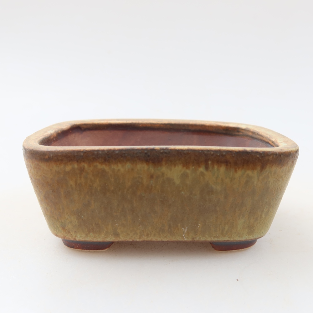 Keramická miska na bonsaje 10 x 8,5 x 4 cm, farba zelená