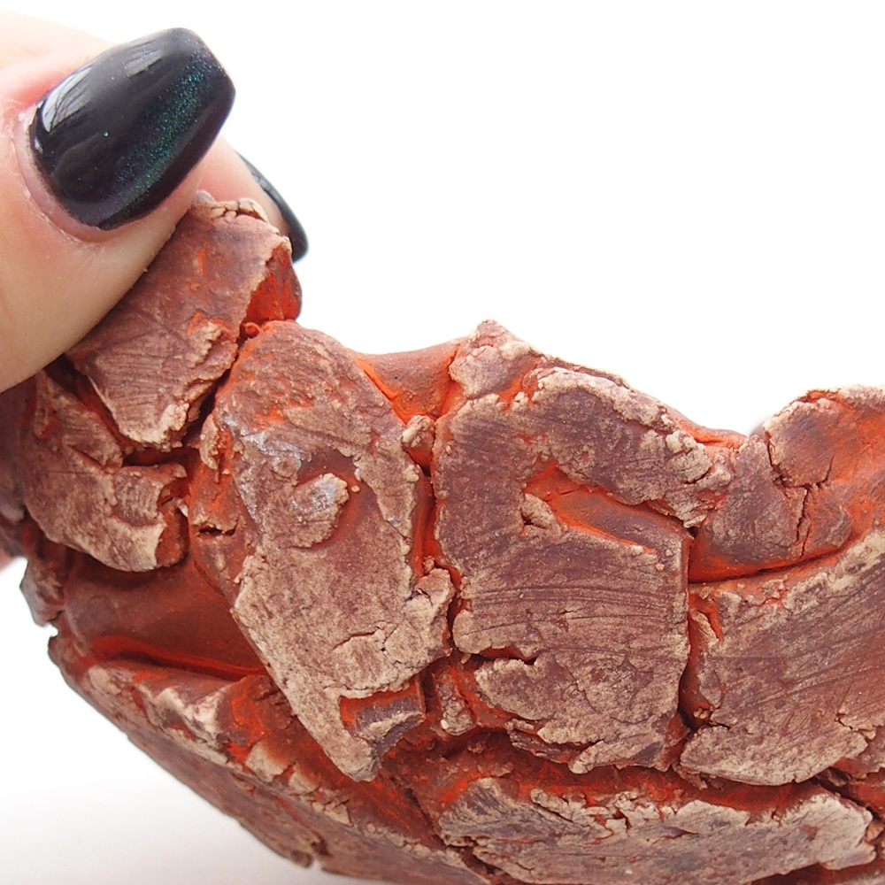 Keramická mušľa 11,5 x 10,5 x 6 cm , farba oranžová