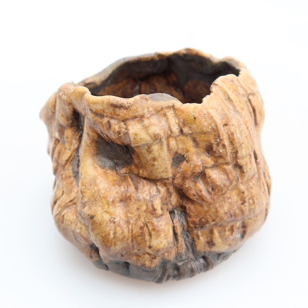 Keramická škrupina  6 x 4,5 x 5,5 cm, farba hnedá