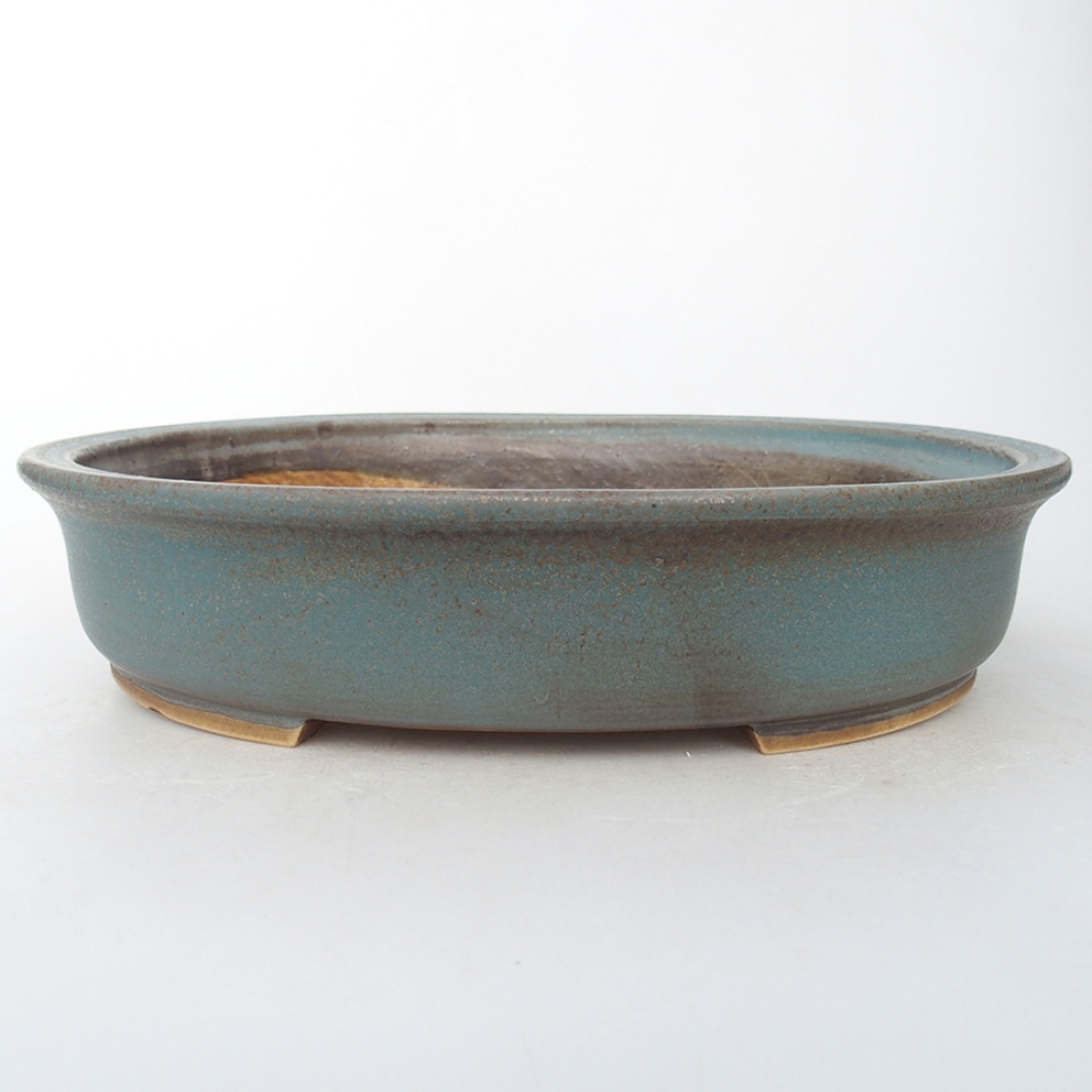 Keramická bonsai miska 26,5 x 23,5 x 5,5 cm, farba modra