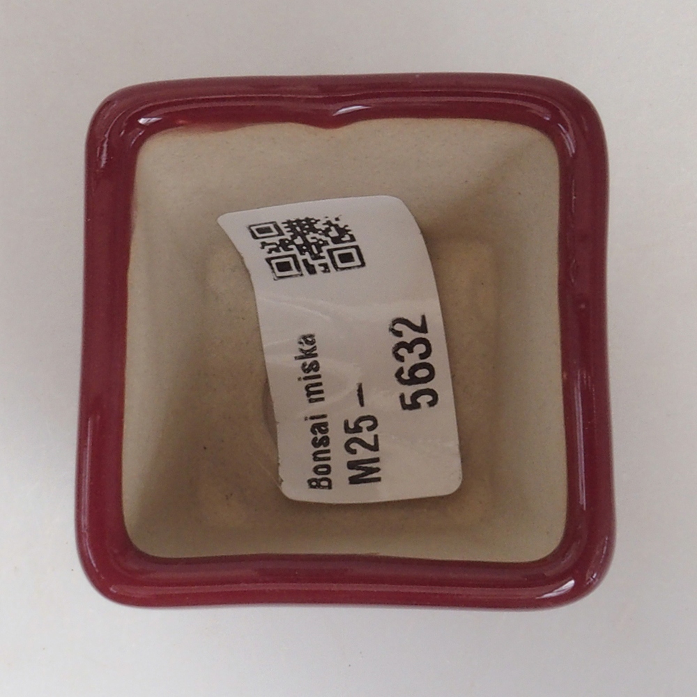 Mini bonsai miska 4,5 x 4,5 x 4,5 cm, farba vínová