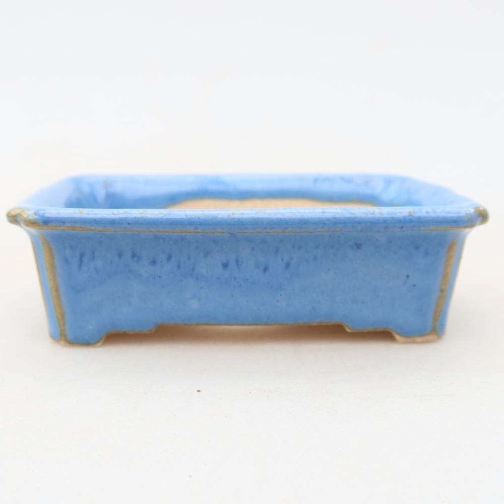 Keramická miska na bonsai 7 x 5 x 2 cm, farba modrá