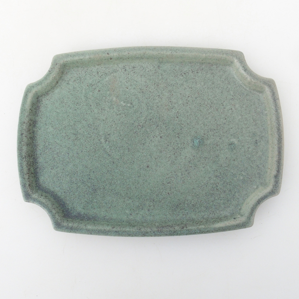 Keramická podmiska H03 - 17 x 12,5 x 1 cm - zelená