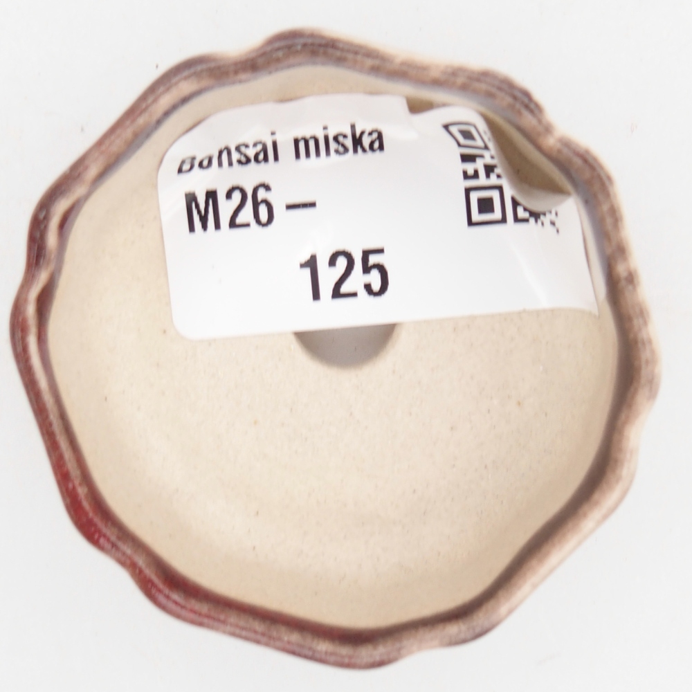 Mini bonsajová miska 4,5 x 4,5 x 2 cm, farba červená