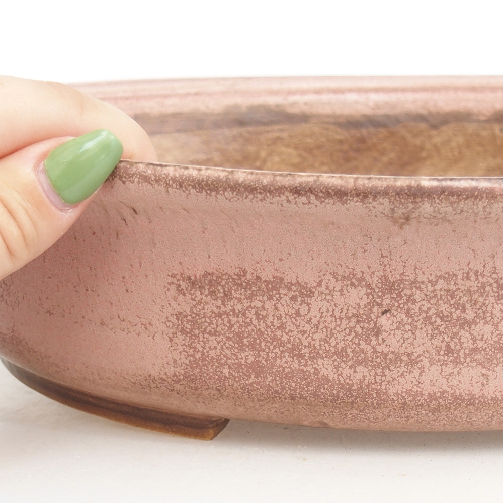 Keramická bonsajová miska 32,5 x 28 x 7,5 cm, ružová