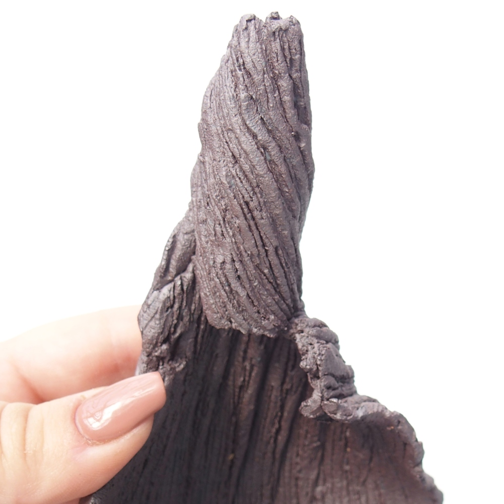 Keramická mušľa 8 x 9 x 14 cm , kovová farba