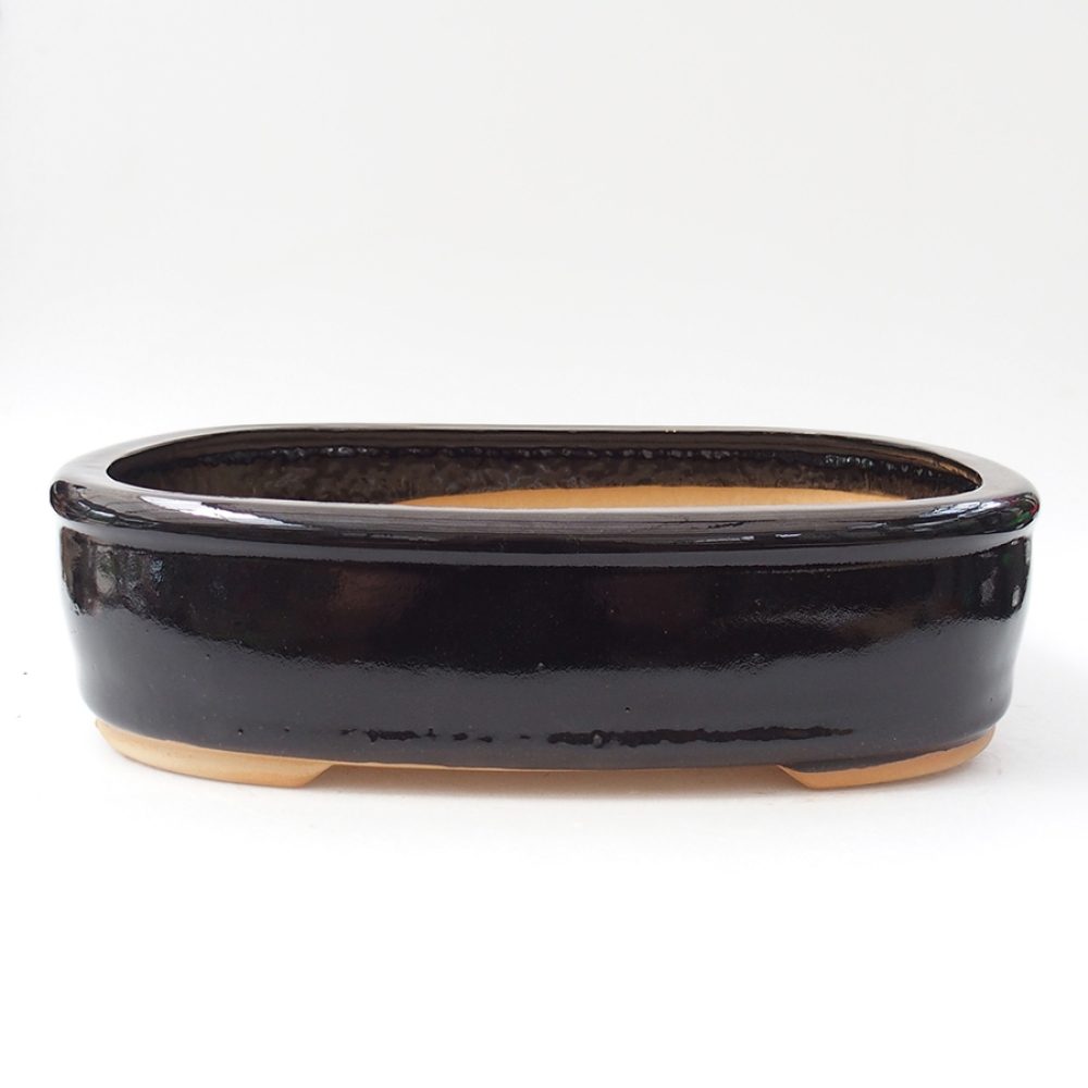 Keramická bonsai miska 31,5 x 26 x 8  cm, farba černá