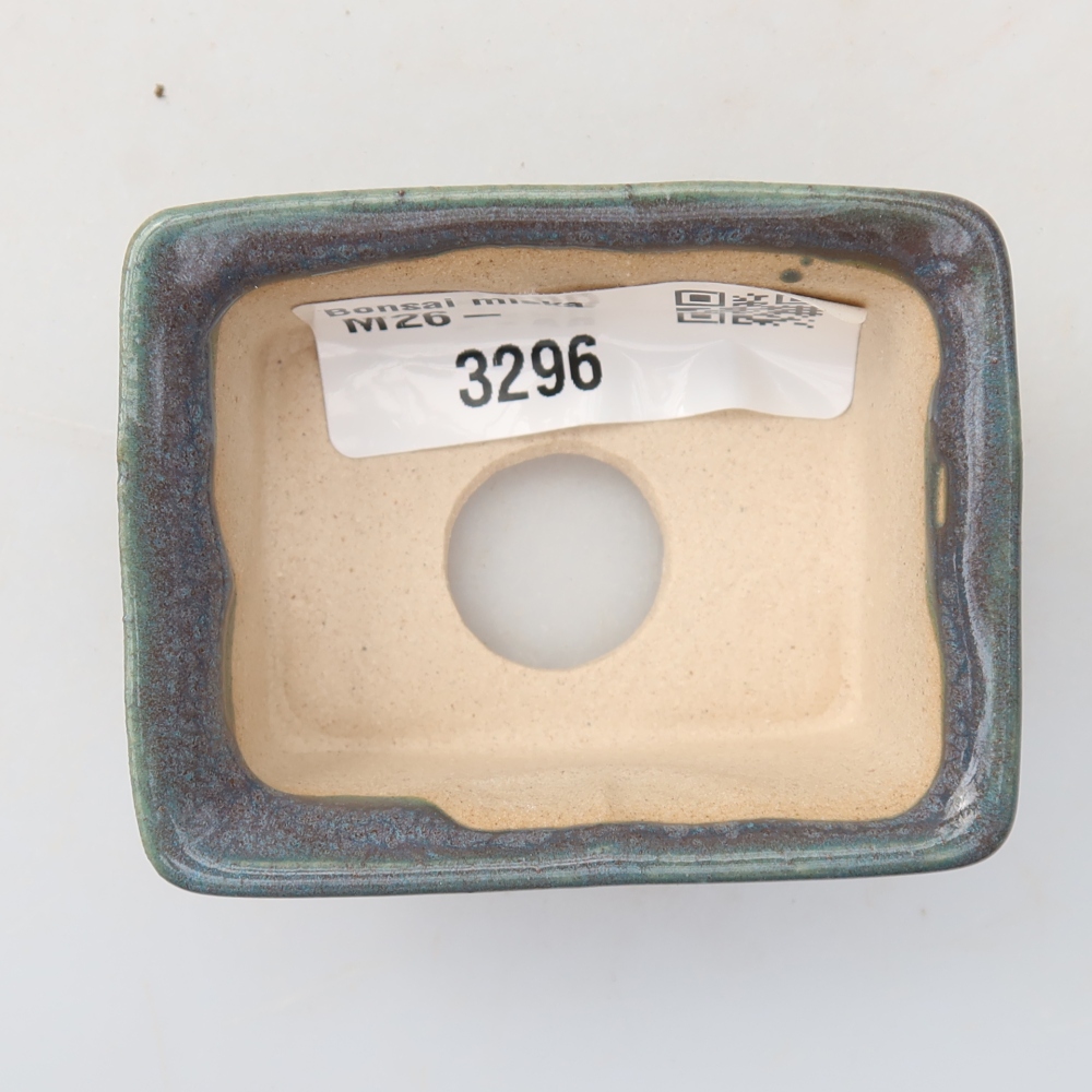 Keramická miska na bonsaje 6 x 4,5 x 2,5 cm, farba sivá