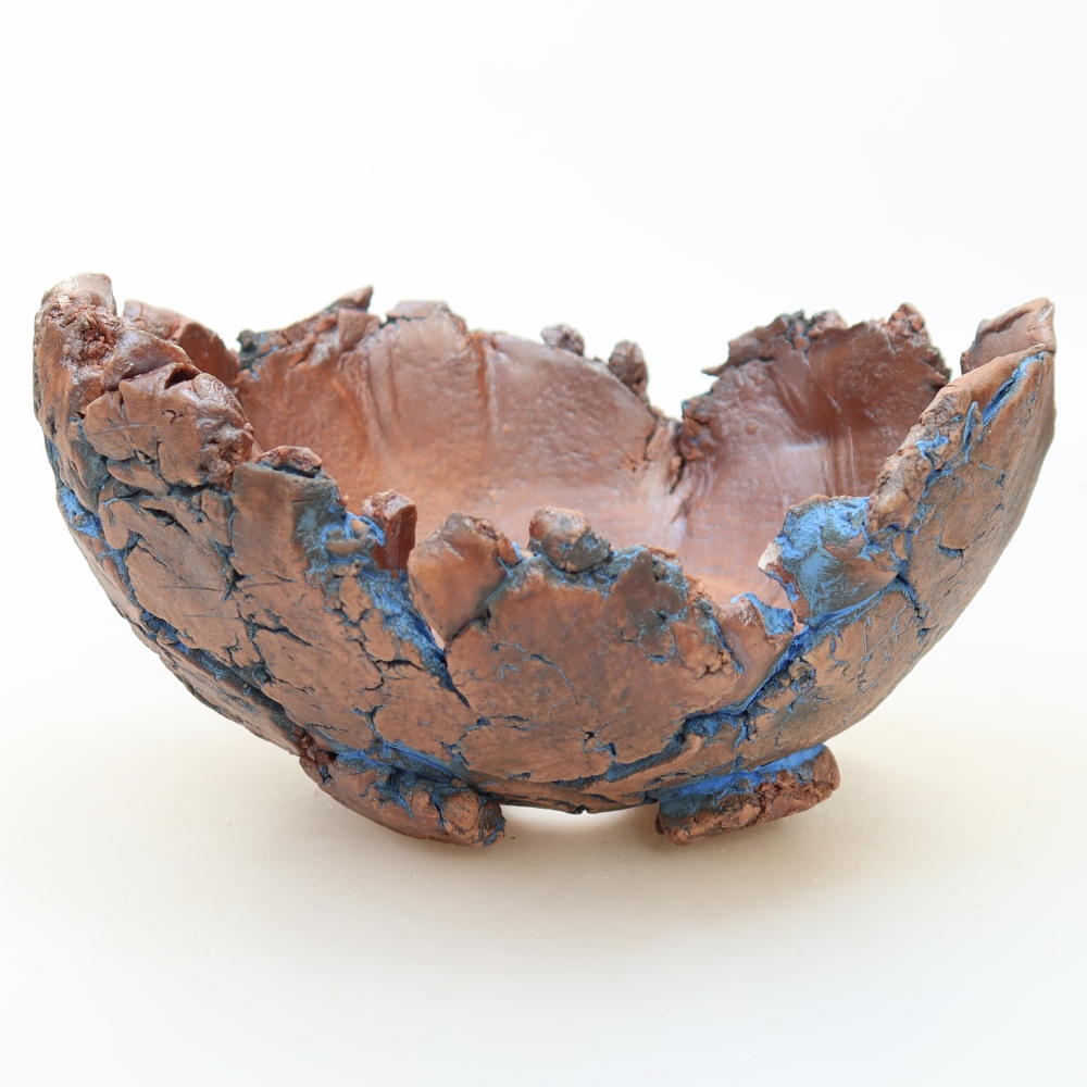 Keramická škrupina 14,5 x 13 x 8,5 cm, farba modrá