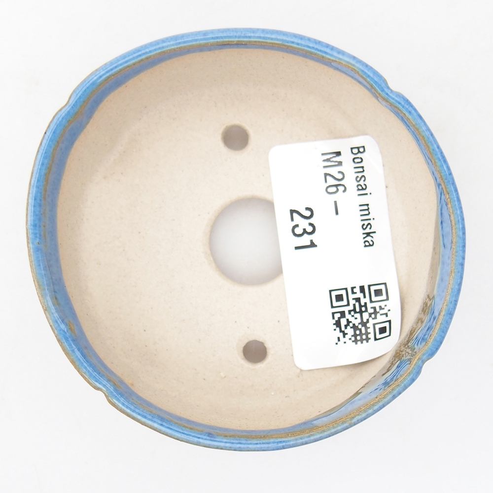 Mini bonsajová miska 6,5 x 6,5 x 2,5 cm, farba modrá