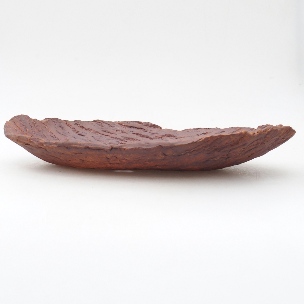 Keramická mušľa 30 x 18,5 x 5 cm , farba hnedá